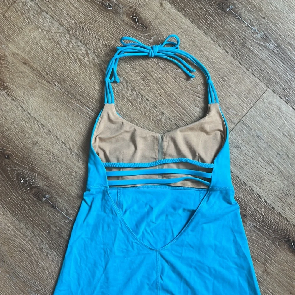 LULULEMON Alight Halter Tank Braided Aqua - Picture 4 of 10